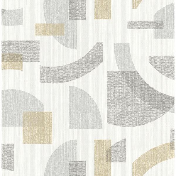 a street prints Fulton Gold Shapes Wallpaper