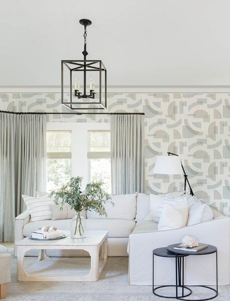 A Street Prints Fulton Light Blue Shapes Wallpaper