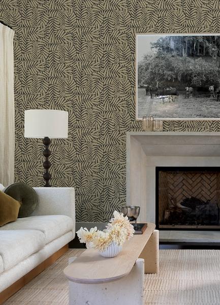 A Street Prints Gabriel Bronze Fern Wallpaper