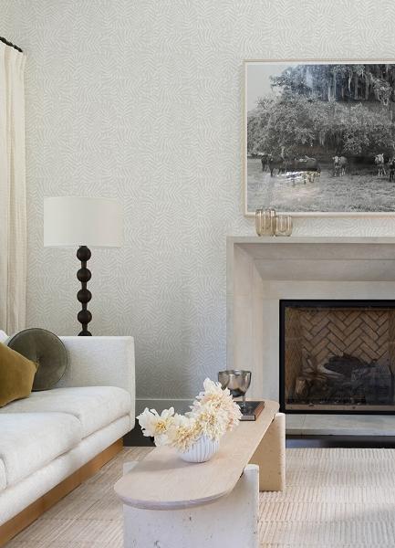 A Street Prints Gabriel Pearl Fern Wallpaper