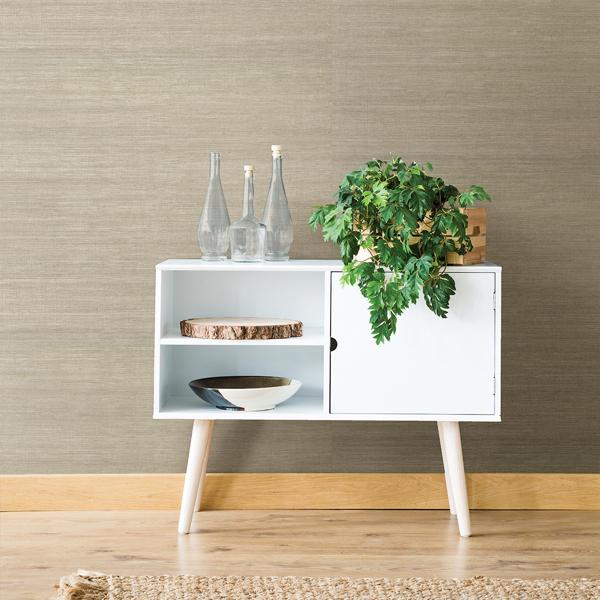 A Street Prints Galan Silver Grasscloth Wallpaper