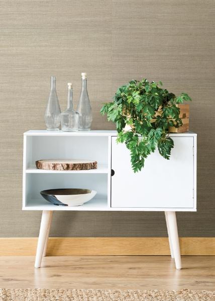 A Street Prints Galan Silver Grasscloth Wallpaper