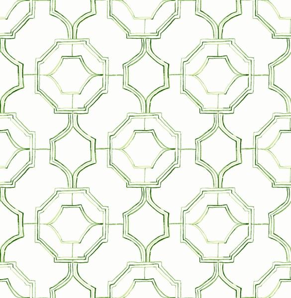 a street prints Gallina Green Trellis Wallpaper