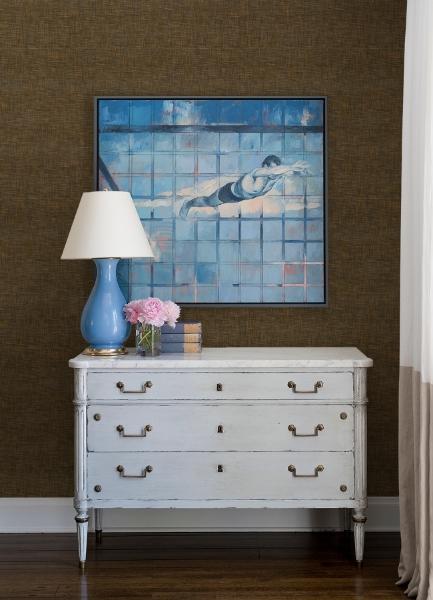 A Street Prints Genji Brown Woven Wallpaper