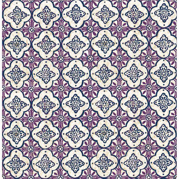 a street prints Geo Violet Quatrefoil