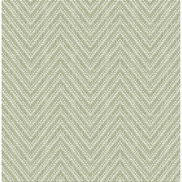 a street prints Glynn Green Chevron Wallpaper