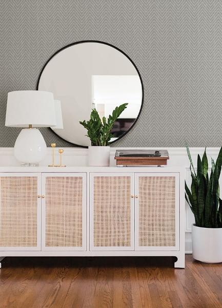 A Street Prints Glynn Grey Chevron Wallpaper