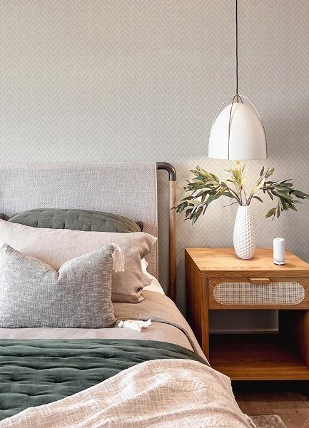 A Street Prints Glynn Light Grey Chevron Wallpaper