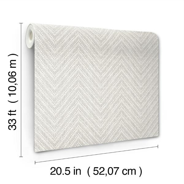A Street Prints Glynn Light Grey Chevron Wallpaper