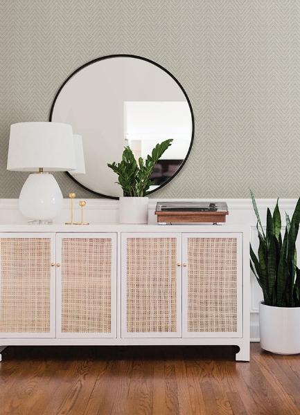 A Street Prints Glynn Light Grey Chevron Wallpaper