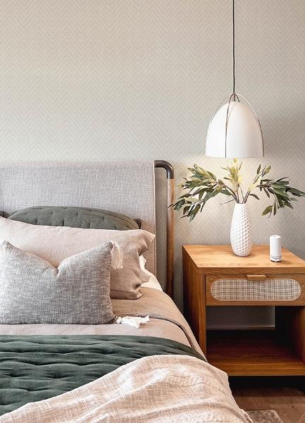 A Street Prints Glynn Silver Chevron Wallpaper