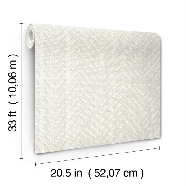 A Street Prints Glynn Silver Chevron Wallpaper