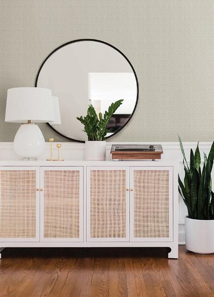 A Street Prints Glynn Silver Chevron Wallpaper