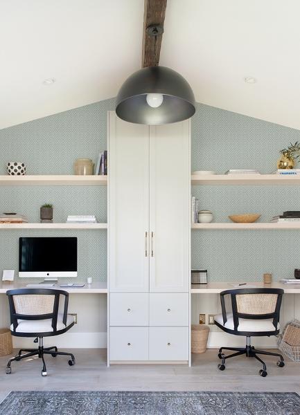 A Street Prints Glynn Sky Blue Chevron Wallpaper