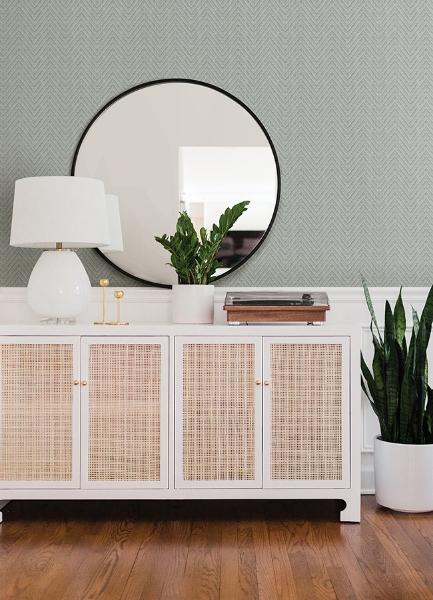 A Street Prints Glynn Sky Blue Chevron Wallpaper