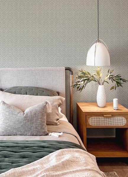 A Street Prints Glynn Sterling Chevron Wallpaper