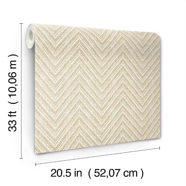A Street Prints Glynn Wheat Chevron Wallpaper
