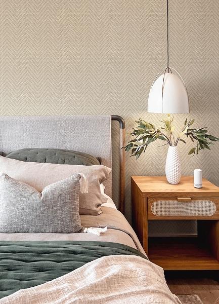 A Street Prints Glynn Wheat Chevron Wallpaper