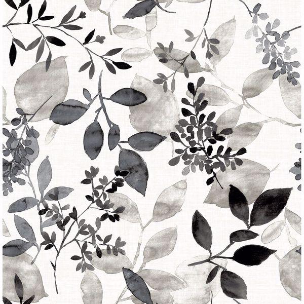 a street prints Gossamer Black Botanical Wallpaper