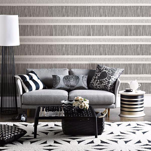 A Street Prints Gravity Black Stripe Wallpaper