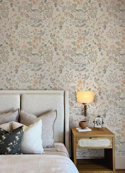 A Street Prints Groh Neutral Floral Wallpaper
