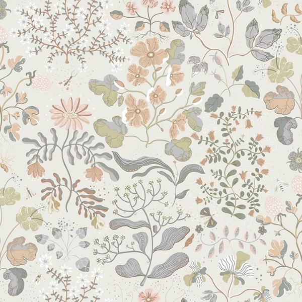 a street prints Groh Neutral Floral Wallpaper