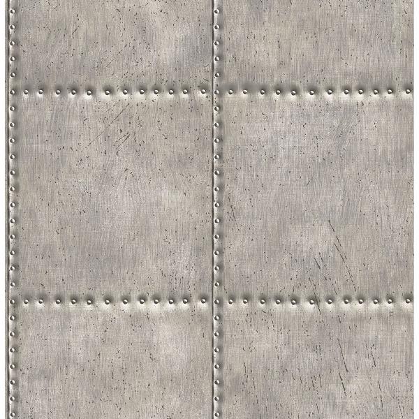 a street prints Hale Pewter Sheet Metal Wallpaper