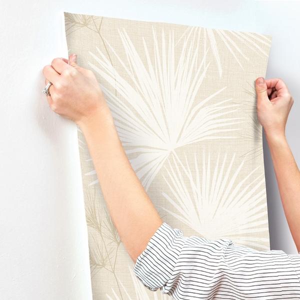 A Street Prints Hatteras Champagne Palms Wallpaper