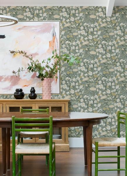 A Street Prints Hava Moss Meadow Flowers Wallpaper