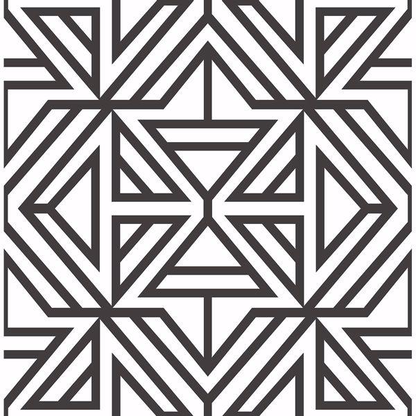 a street prints Helios Black Geometric Wallpaper