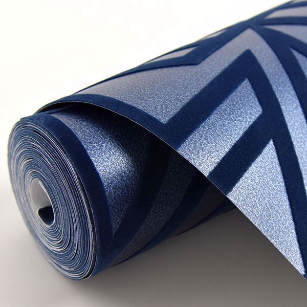 A Street Prints Helios Blue Geometric Wallpaper