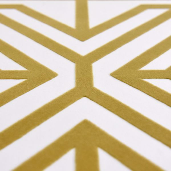 A Street Prints Helios Mustard Geometric Wallpaper