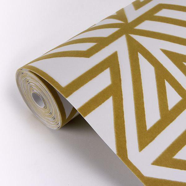 A Street Prints Helios Mustard Geometric Wallpaper