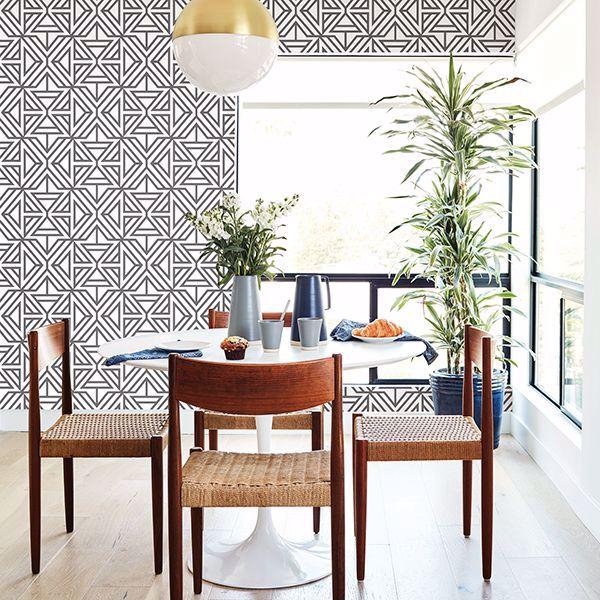 A Street Prints Helios Taupe Geometric Wallpaper