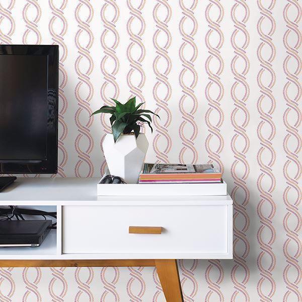 A Street Prints Helix Pink Stripe