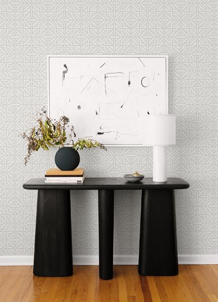 A Street Prints Hesper Grey Geometric Wallpaper