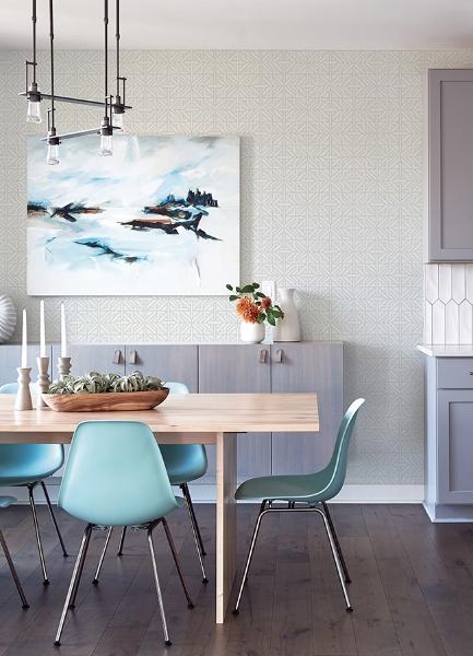 A Street Prints Hesper Grey Geometric Wallpaper