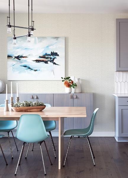 A Street Prints Hesper Ivory Geometric Wallpaper