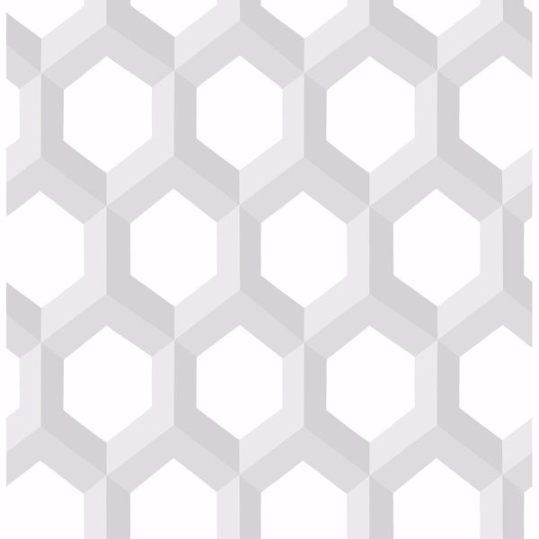 a street prints Hex Grey Geometric Wallpaper
