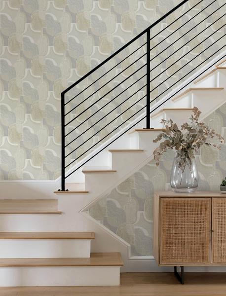 A Street Prints Hollace Honey Geometric Wallpaper