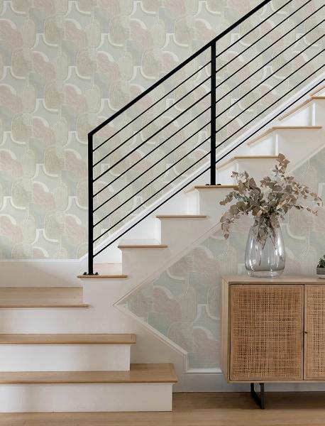 A Street Prints Hollace Mauve Geometric Wallpaper