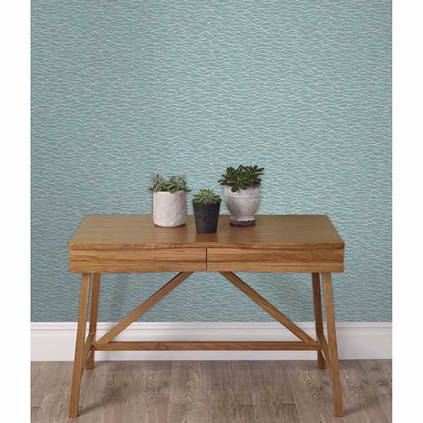 A Street Prints Hono Blue Abstract Wave Wallpaper