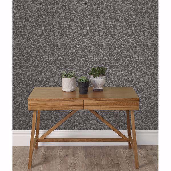 A Street Prints Hono Taupe Abstract Wave Wallpaper