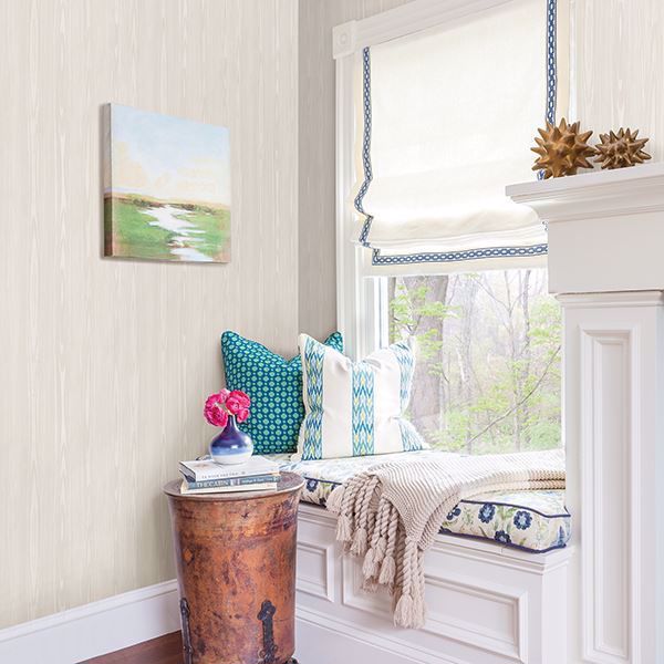 A Street Prints Illusion Beige Faux Wood Wallpaper