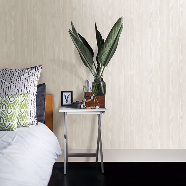 A Street Prints Illusion Beige Wood Wallpaper