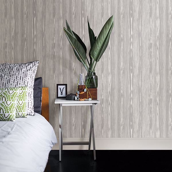 A Street Prints Illusion Dove Wood Wallpaper