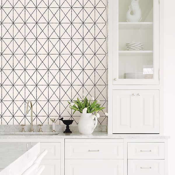 A Street Prints Intersection Black Geometric