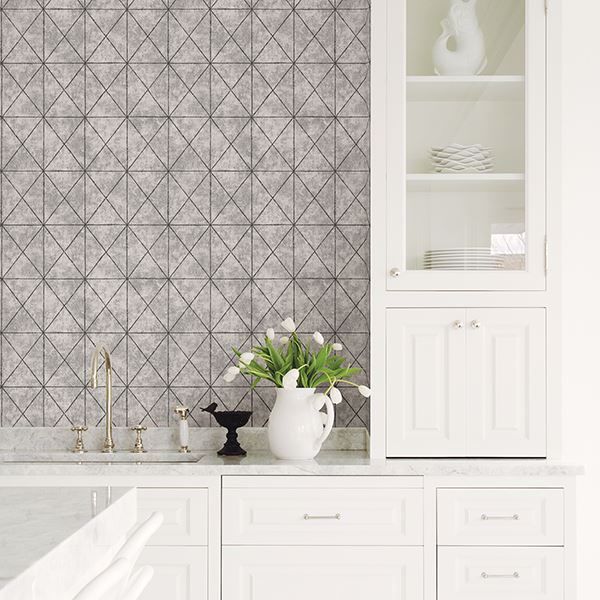 A Street Prints Intersection Silver Geometric