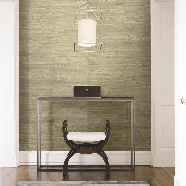 A Street Prints Iriga Gold Grasscloth Wallpaper