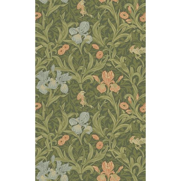 a street prints Iris Green Wild Gardens Wallpaper